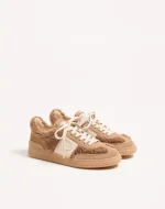 Valentino Upvillage Sneaker In Wool And Crust Leather - Image 7